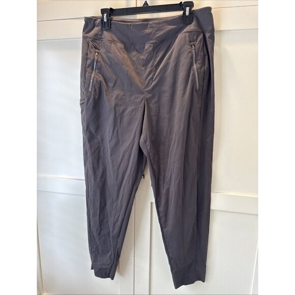 Athleta Joggers Pants Pull-On Zip Pockets Stretch Lightweight Women's Size 14 - Picture 2 of 11
